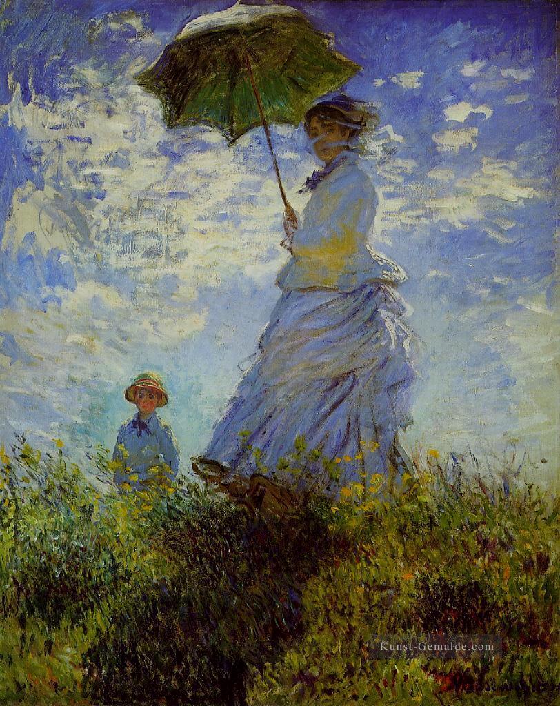 Der Weg Frau mit Sonnenschirm Claude Monet Ölgemälde